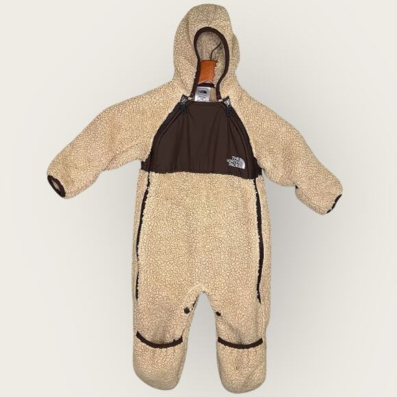 The North Face 6-12M Sherpa Fleece Suit with Hood - Picture 1 of 9